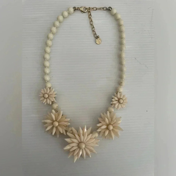 Talbots Jewelry - 3 for $15 Talbots Cream Flower Daisy Beaded Statement Necklace